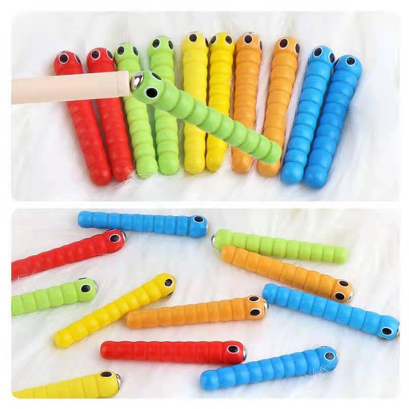 Kids Education Material - Montessori Educatief Houten Speelgoed Wand Wormen