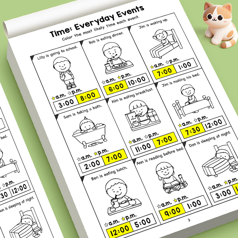 Kids Education Worksheet - Educatief werkboek voor kinderen over het