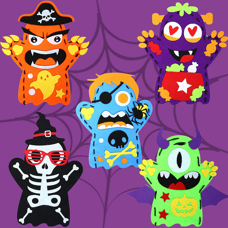 Educational Cartoon For Kids - 3 stuks Kinderen DIY Cartoon Handpop