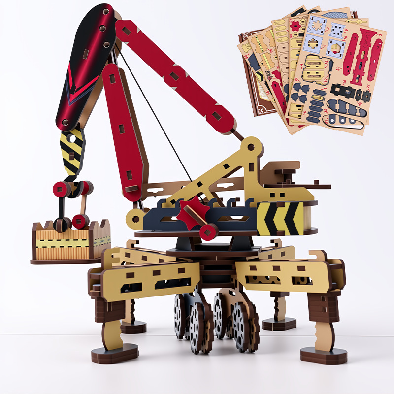 Kids Education Mobile - 3D Houten Mobiele Kraanpuzzel DIY Montage