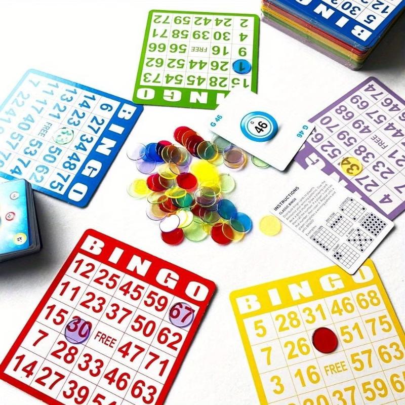 Kids Education Group - 50/100 Stuks Niet-herhalende Bingokaarten Educatieve Interactieve