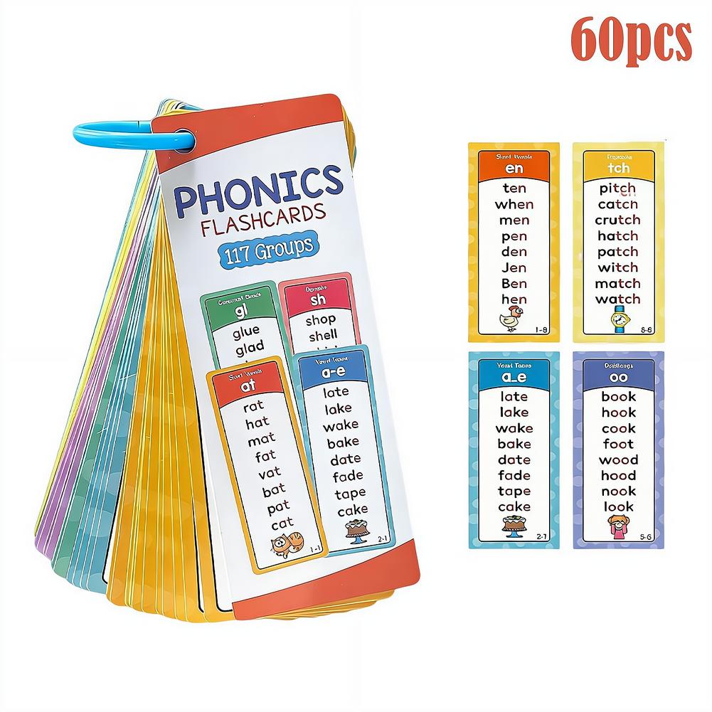 Kids Education Group - Phonics Flashcards Set, 60 stuks 117