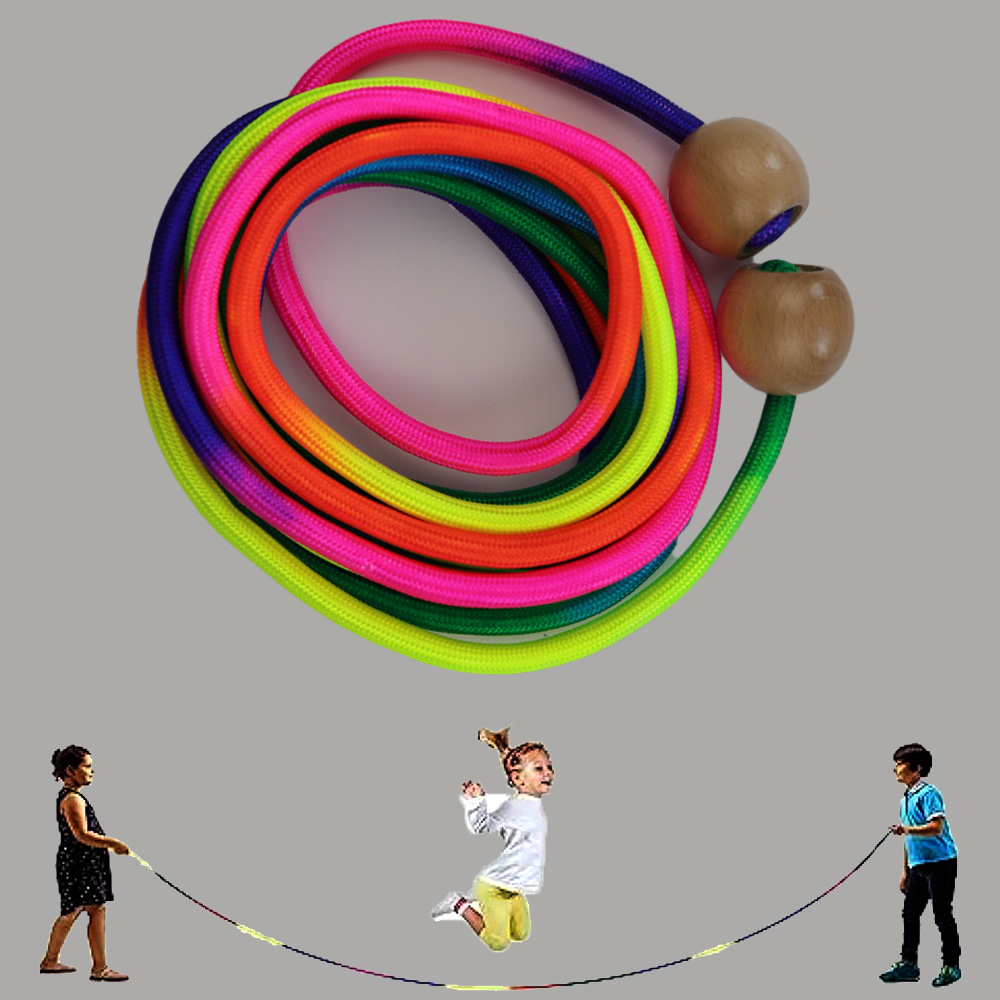Kids Education Group - Lange regenboog springtouw voor kinderen (5