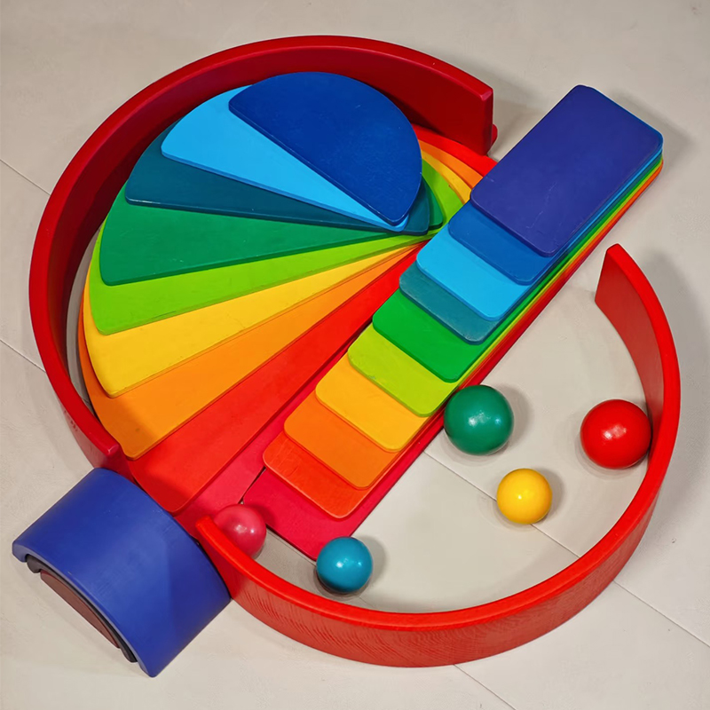 Houten regenboogblok Kleurrijk - Kids Education Material recensie en prijs