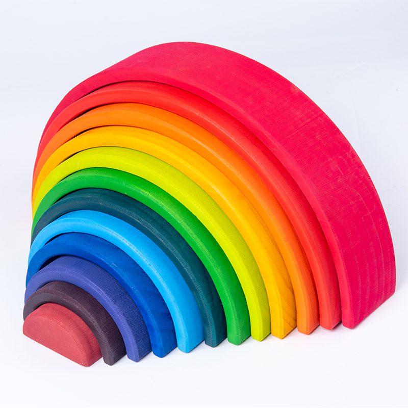 Houten regenboogblok Kleurrijk - Kids Education Material recensie en prijs