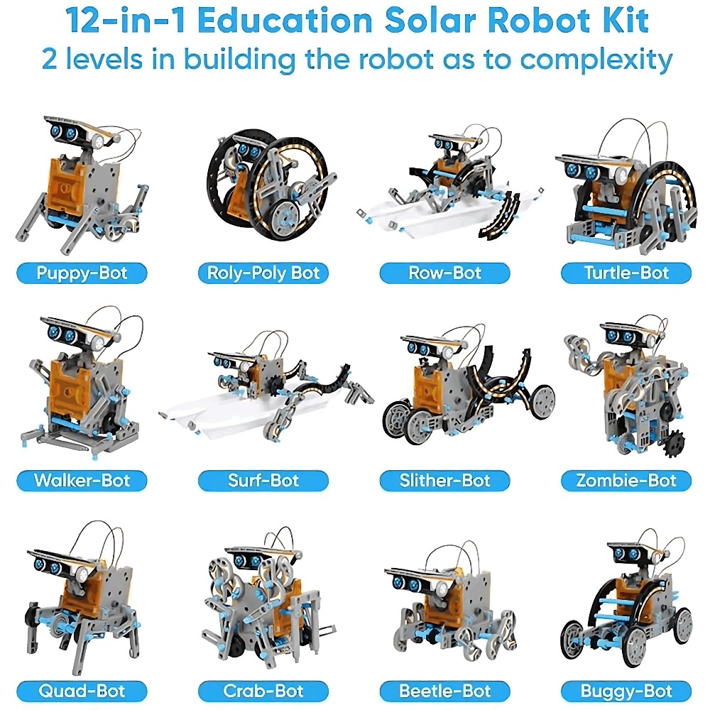 Zonne-robot bouwstenen 12 in 1 - Kids Education Material recensie en prijs