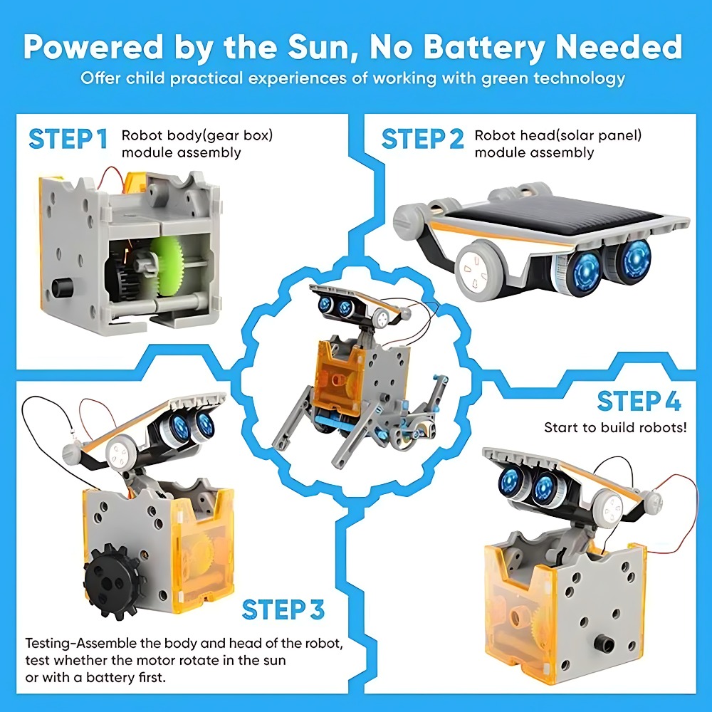 Zonne-robot bouwstenen 12 in 1 - Kids Education Material recensie en prijs