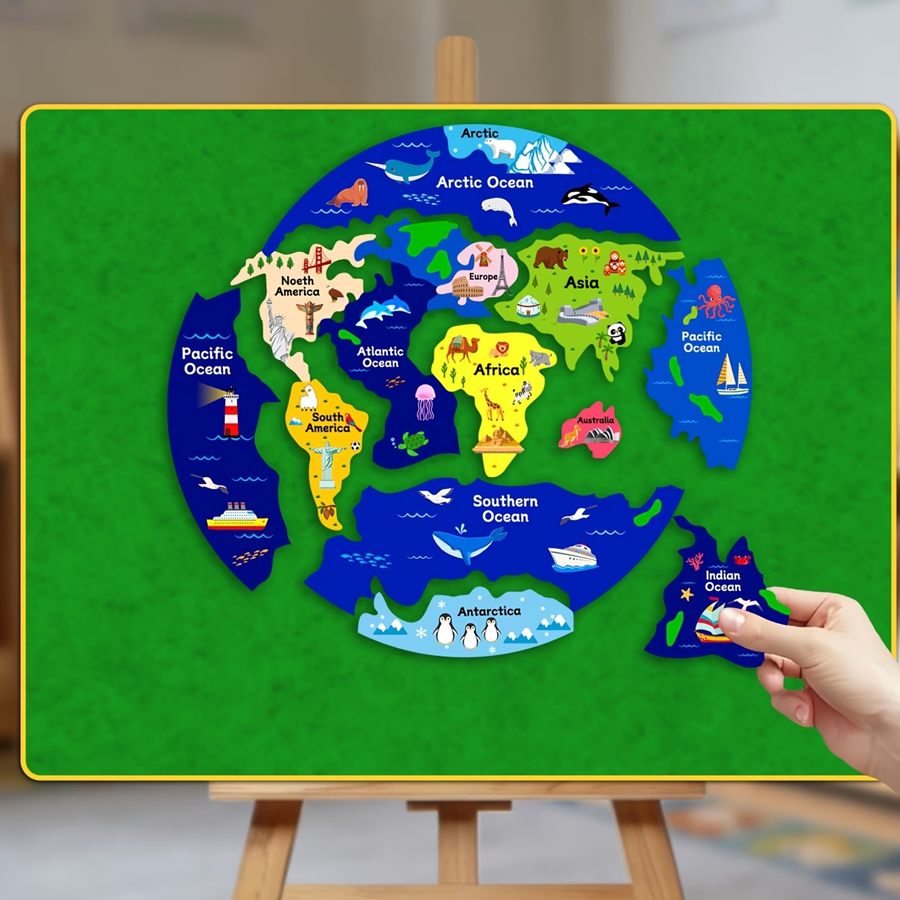 Wereldkaart van vilt voor kind - Human Body Puzzle recensie en prijs