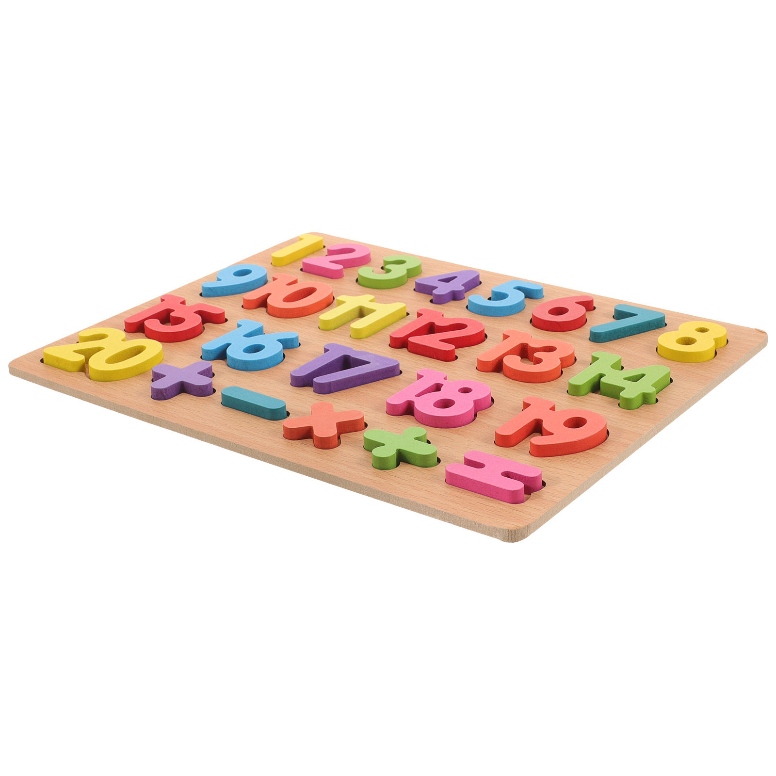 Houten puzzelbord met cijfers  - Kids Education Calculator recensie en prijs